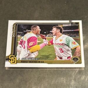 Topps Card with Pink and White Uniforms
